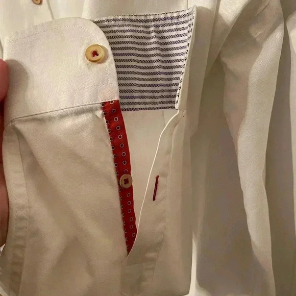 Ted Baker London 100% Cotton White Oxford Button Up Size 5 - Picture 9 of 14